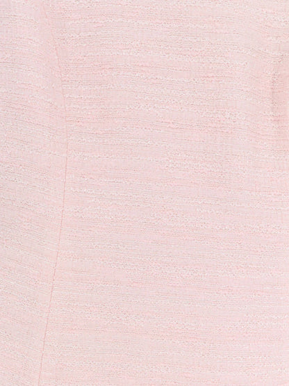 Valentino Embroidered Crinkle Cotton Tweed Mini Dress