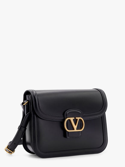 Valentino Garavani Valentino garavani 9to5 leather shoulder bag with vlogo signature closure - Nero