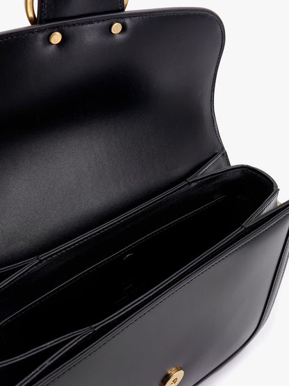 Valentino Garavani Valentino garavani 9to5 leather shoulder bag with vlogo signature closure - Nero