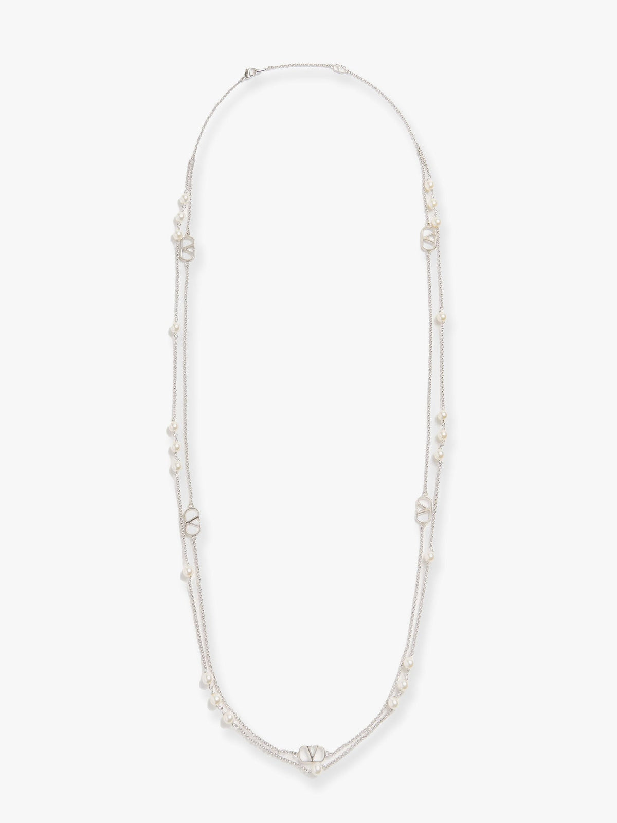 Valentino Garavani Metal necklace with silver finishes - Argento