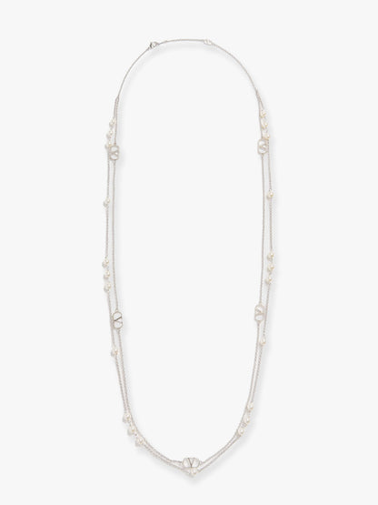 Valentino Garavani Metal necklace with silver finishes - Argento