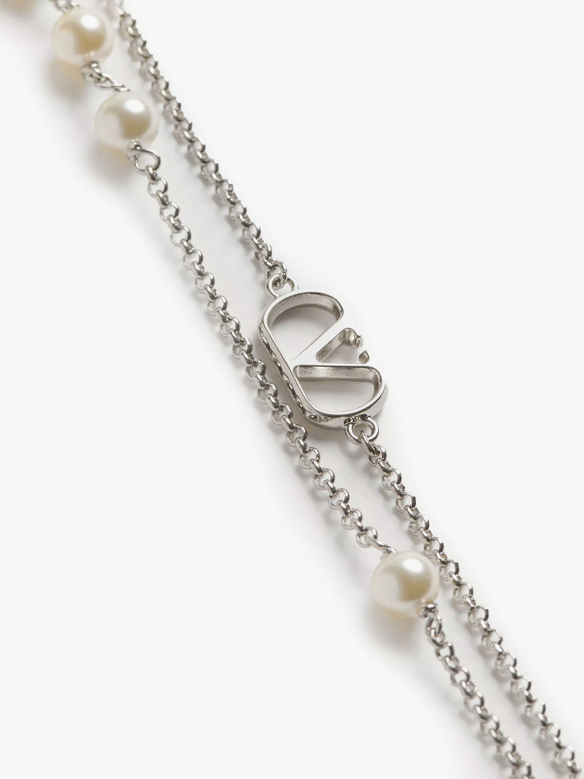 Valentino Garavani Metal necklace with silver finishes - Argento