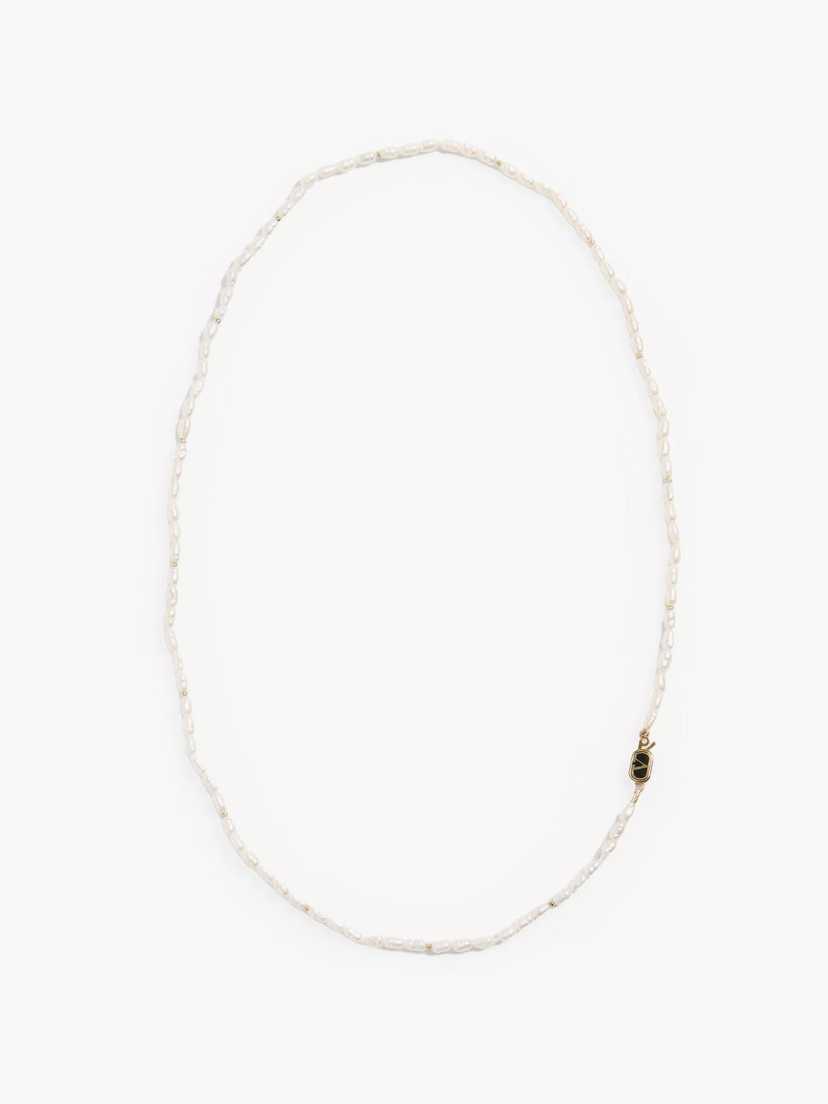 Valentino Garavani Metal necklace with pearls - Bianco