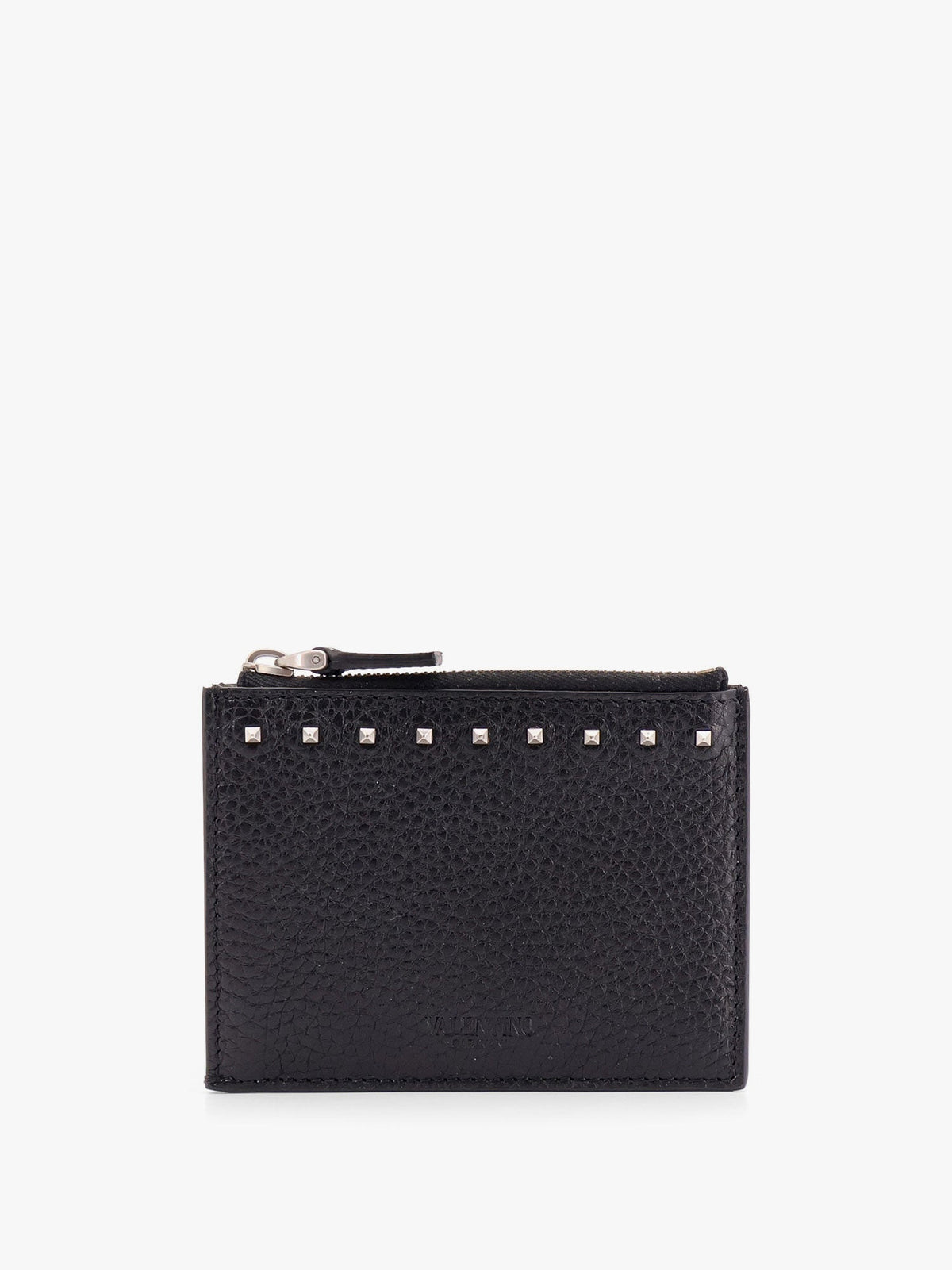 Valentino Garavani Valentino Garavani rockstud leather card holder - Nero
