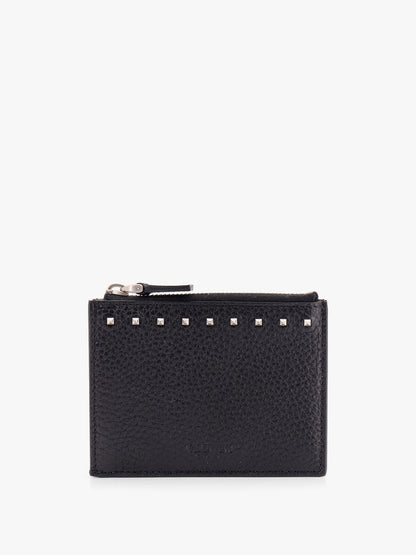 Valentino Garavani Valentino Garavani rockstud leather card holder - Nero