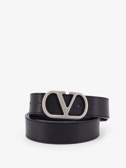 Valentino Garavani Vlogo leather reversible belt - Nero/Marine