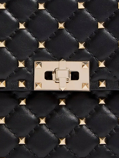 VALENTINO GARAVANI - Rockstud Spike leather crossbody bag with iconic all-over studs