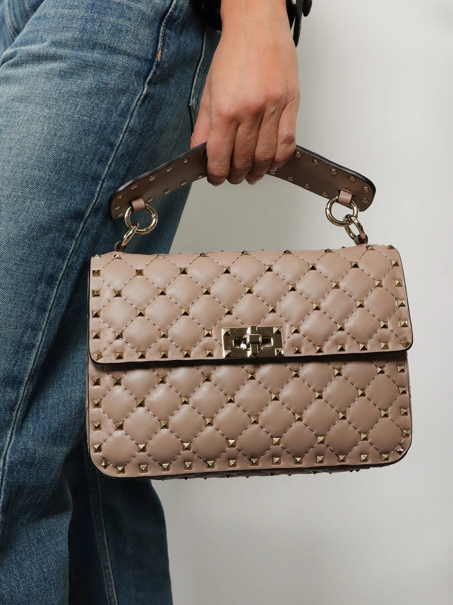 VALENTINO GARAVANI - Rockstud Spike leather crossbody bag with iconic all-over studs