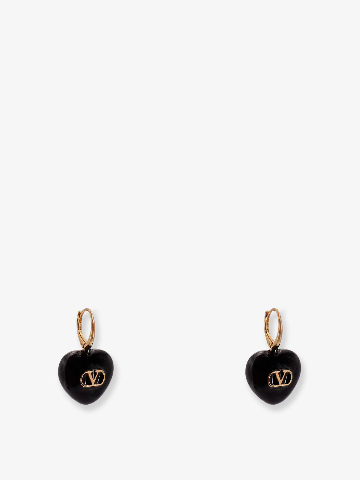 Valentino Garavani Coeur Royal metal earrings - Oro/Nero