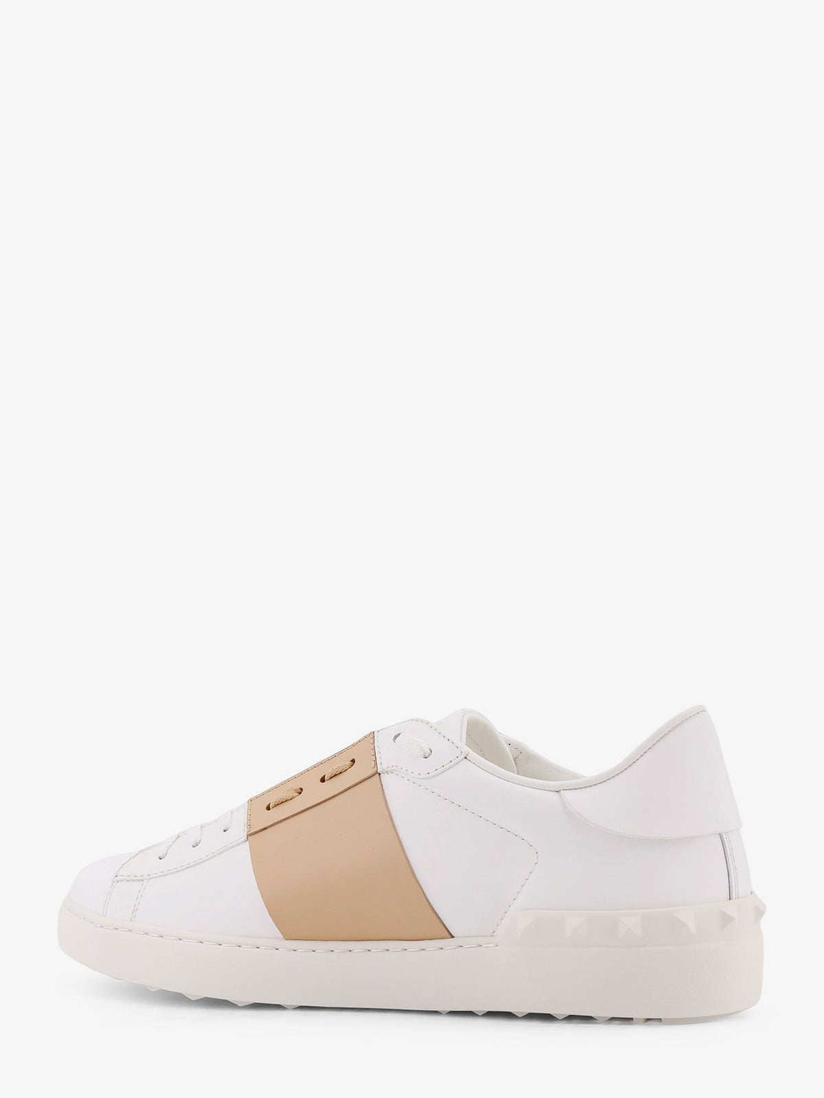 Valentino Garavani Open leather sneakers - Bianco Beige