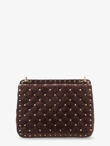 Valentino Garavani Rockstud Spike Suede Crossbody Bag With Iconic All Over Studs