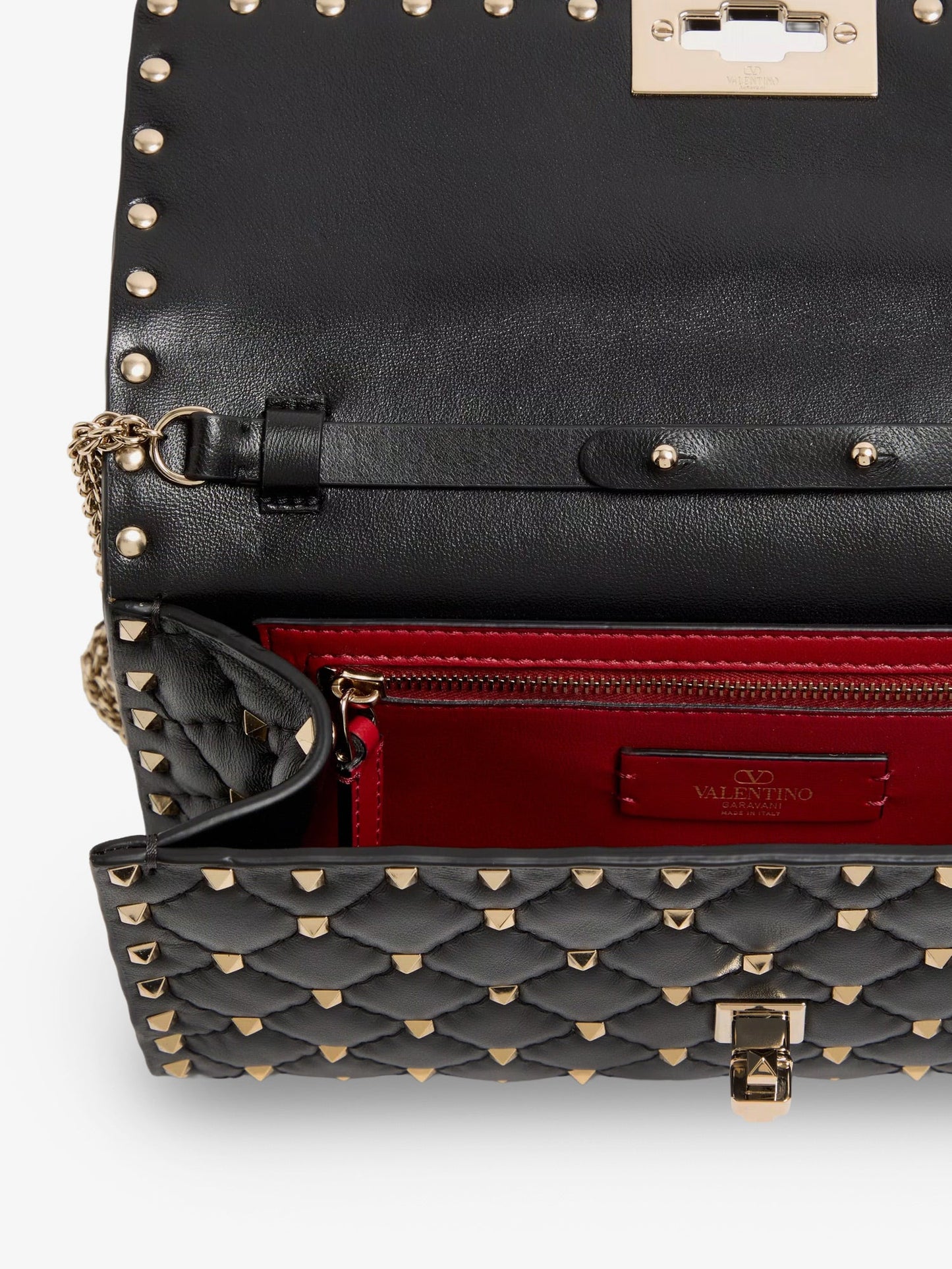 VALENTINO GARAVANI - Rockstud Spike leather shoulder bag with iconic all-over studs