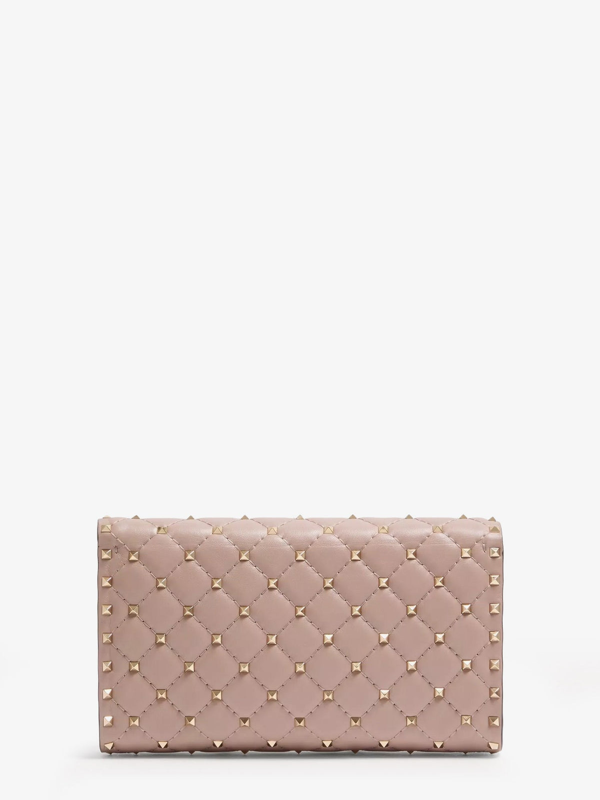Valentino Garavani Rockstud Spike leather crossbody with iconic all-over studs - Poudre