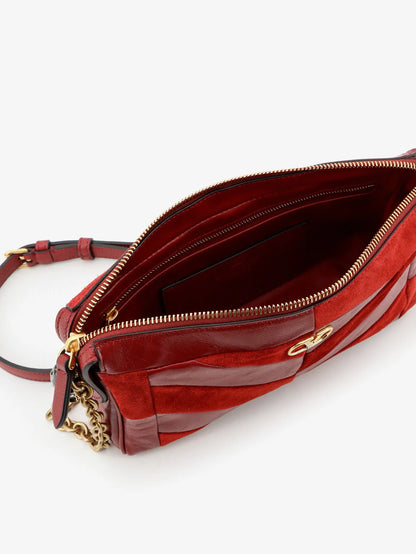 VALENTINO GARAVANI - Panthea suede and leather crossbody bag