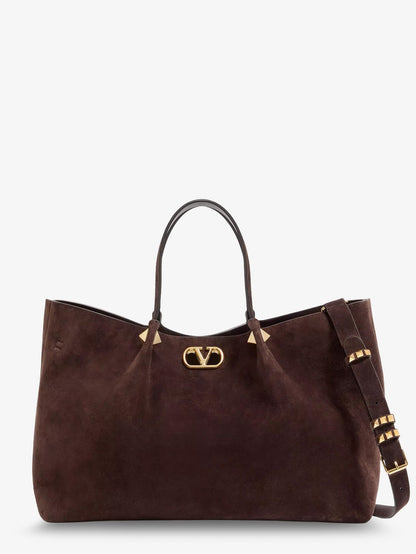 Valentino Garavani Suede shoulder bag - Ebonybrown