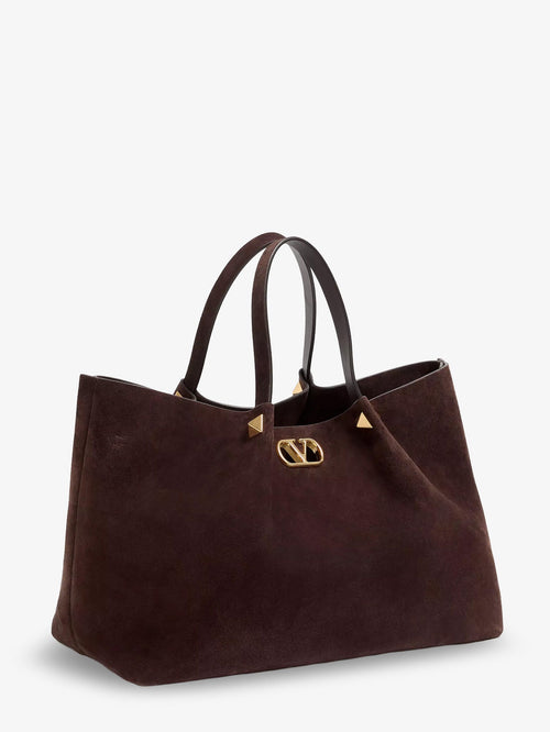 Valentino Garavani Suede shoulder bag - Ebonybrown