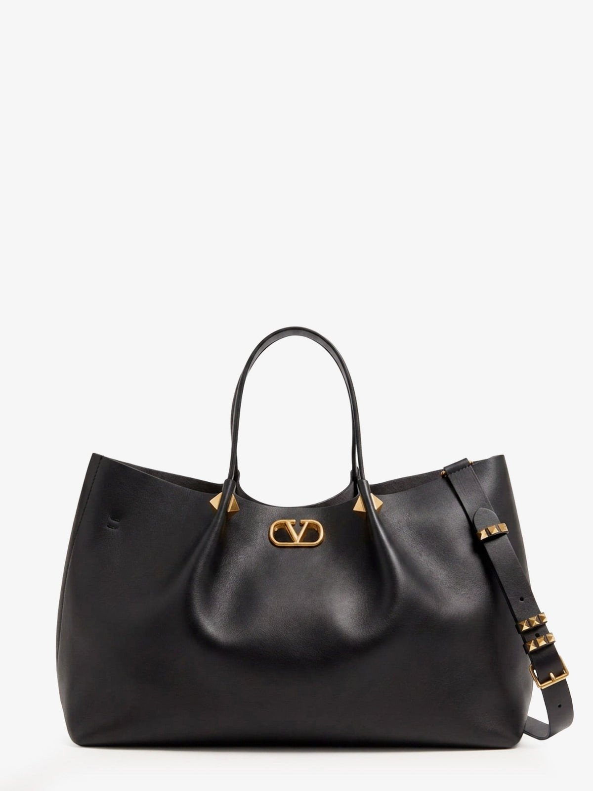 Valentino Garavani Large VLogo Signature leather tote bag - Nero