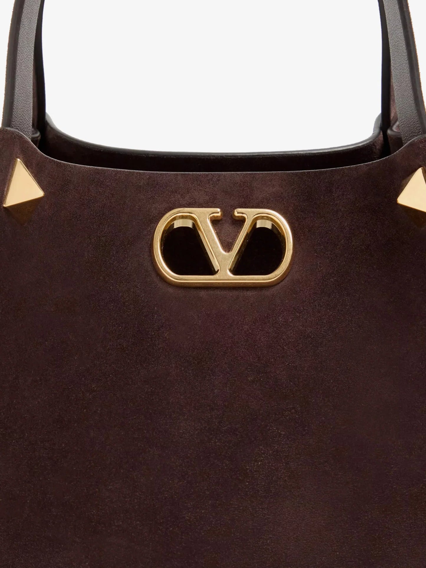 VALENTINO GARAVANI - Suede handbag with metal VLogo