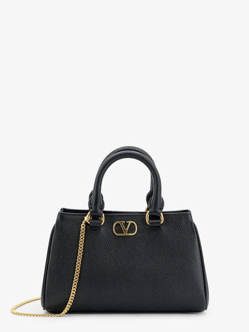 Valentino Garavani VLogo Signature Mini Leather Handbag - Nero