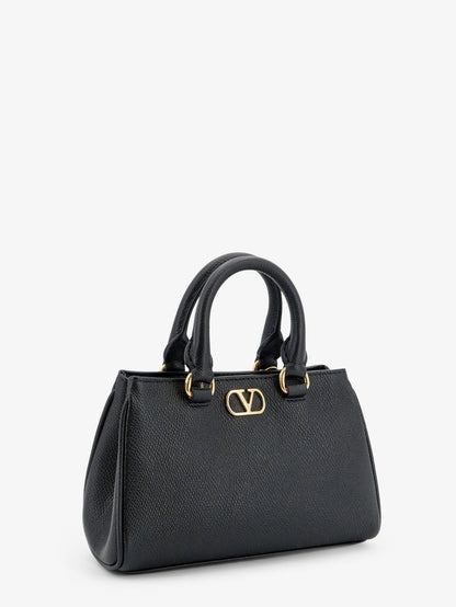 Valentino Garavani VLogo Signature Mini Leather Handbag - Nero