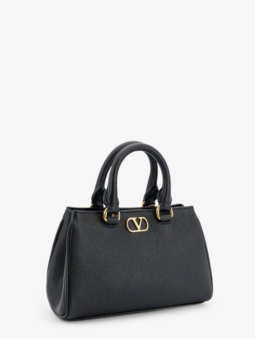 Valentino Garavani VLogo Signature Mini Leather Handbag - Nero
