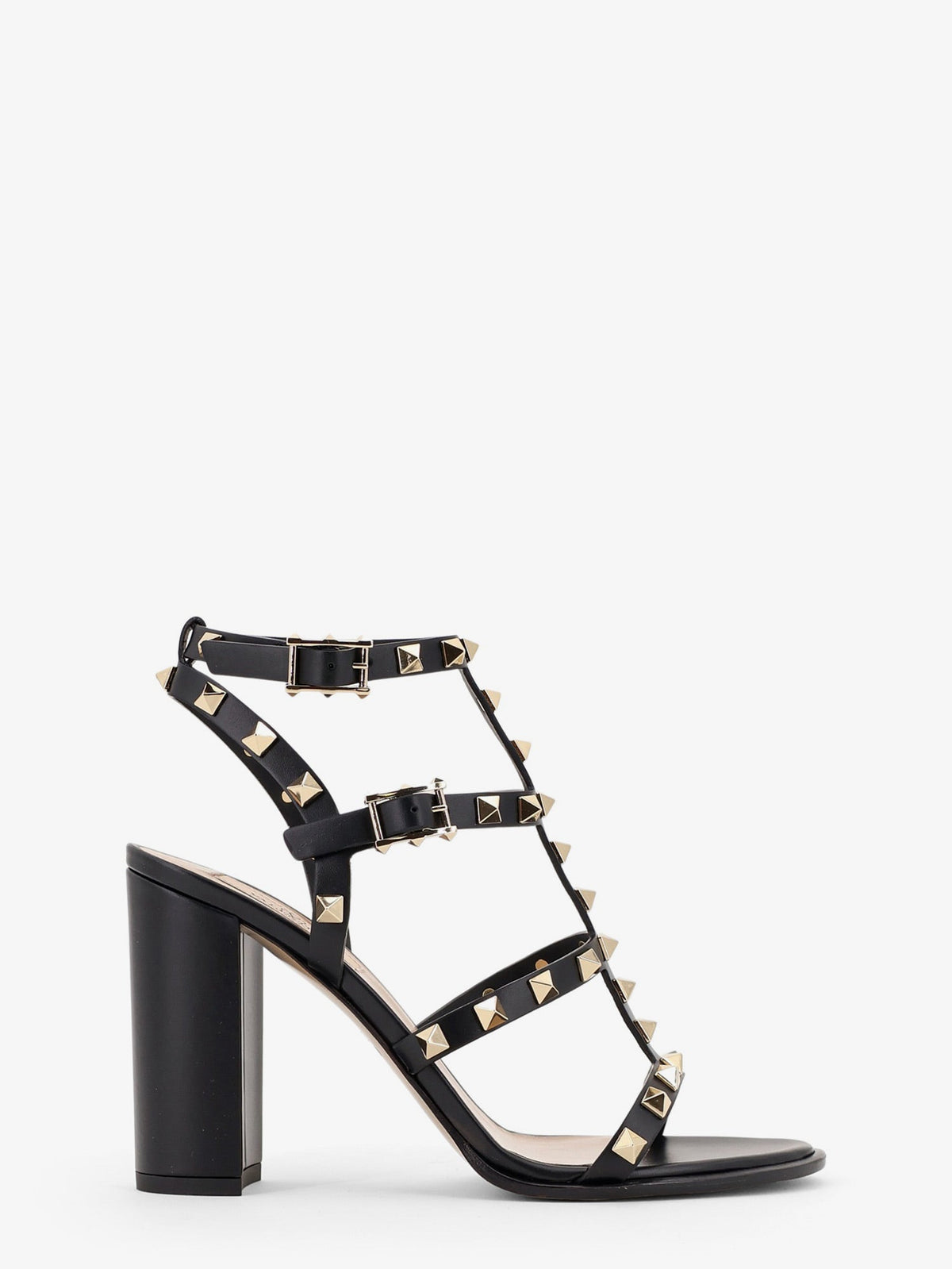 Valentino Garavani Rockstud leather sandals with iconic all-over studs - Nero