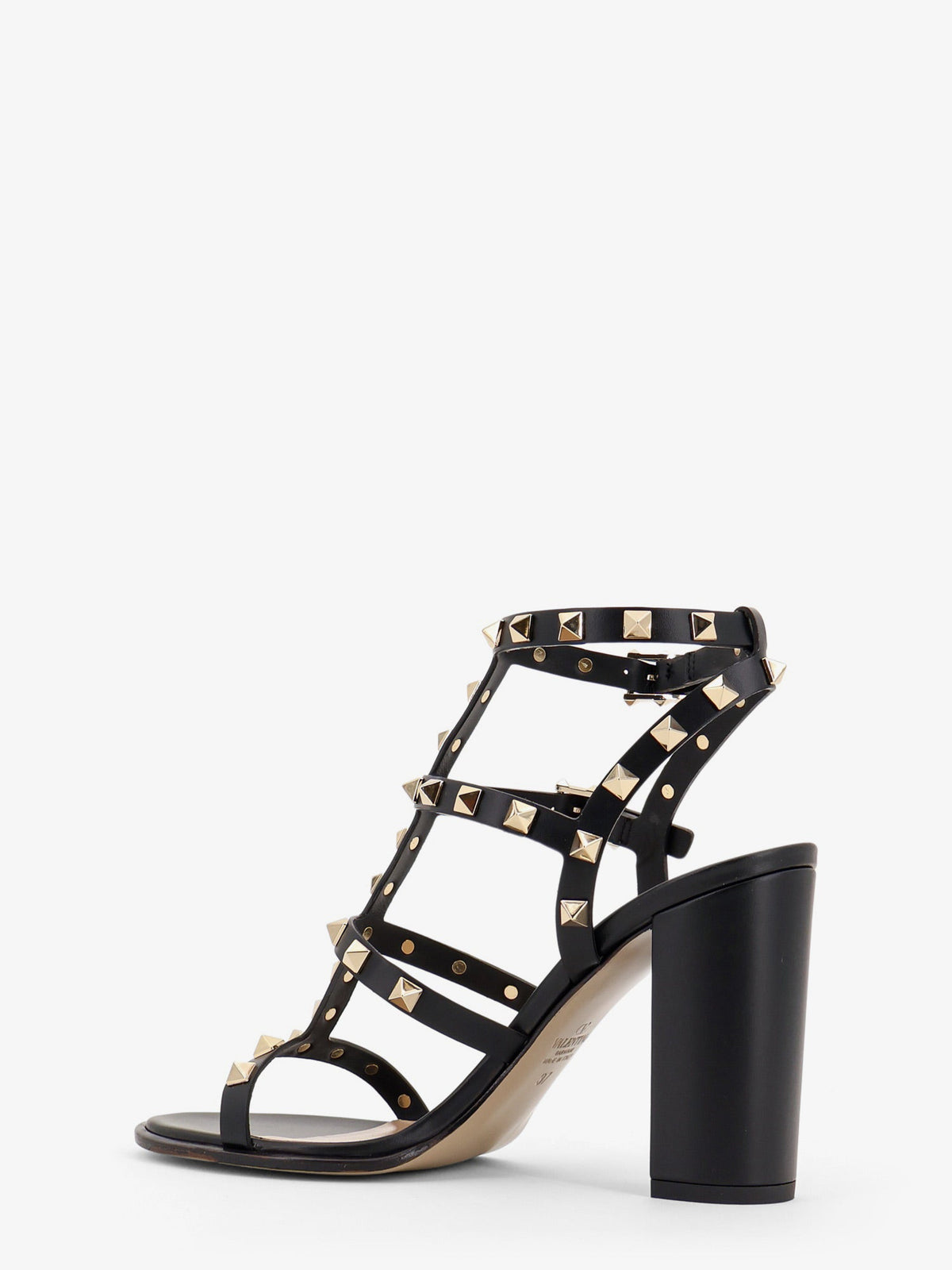 Valentino Garavani Rockstud leather sandals with iconic all-over studs - Nero