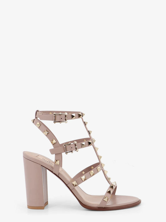 Valentino Garavani Rockstud Leather Sandals With Iconic All Over Studs