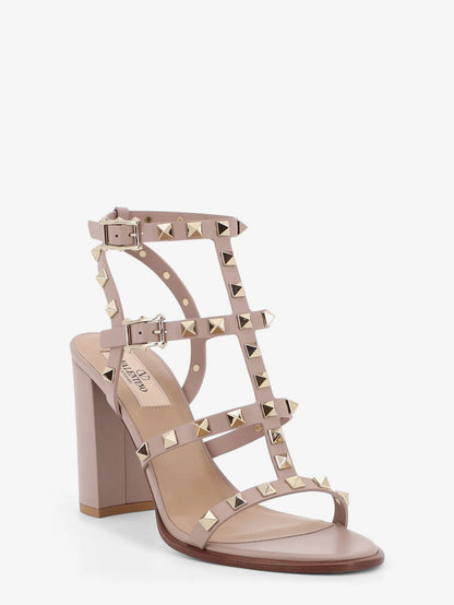 VALENTINO GARAVANI - Rockstud leather sandals with iconic all-over studs