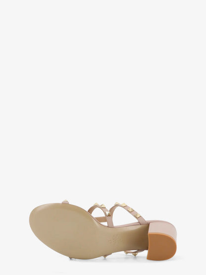 Valentino Garavani Rockstud Leather Sandals With Iconic All Over Studs