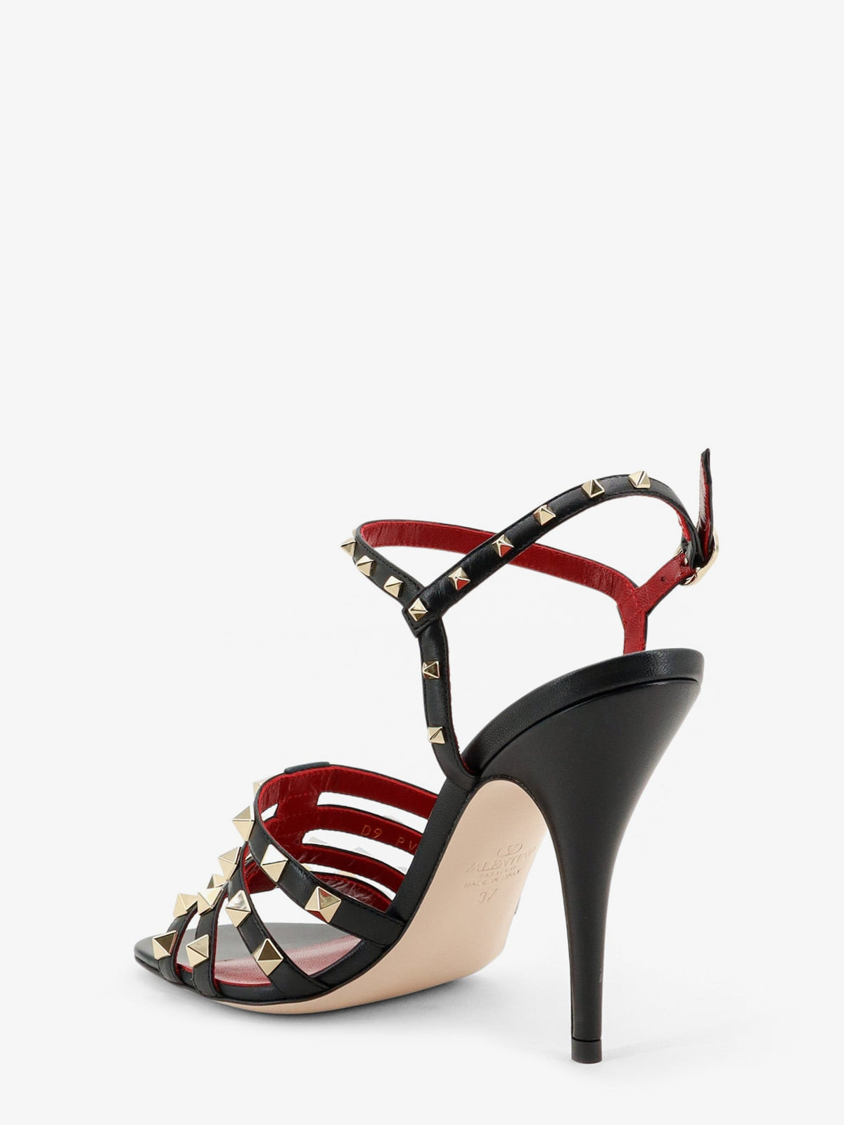 Valentino Garavani Rockstud leather sandals with iconic all-over studs - Nero