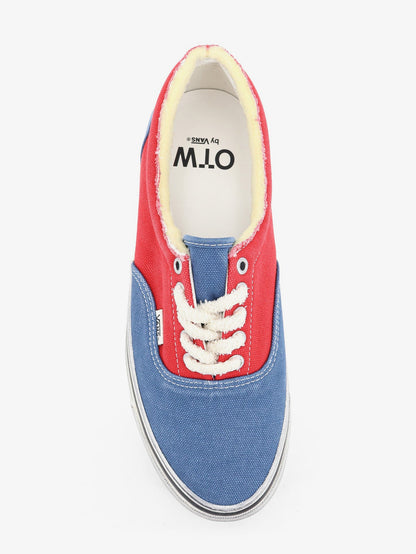Vans OTW Era 95 DST canvas sneakers with raw cut profile - Navyred
