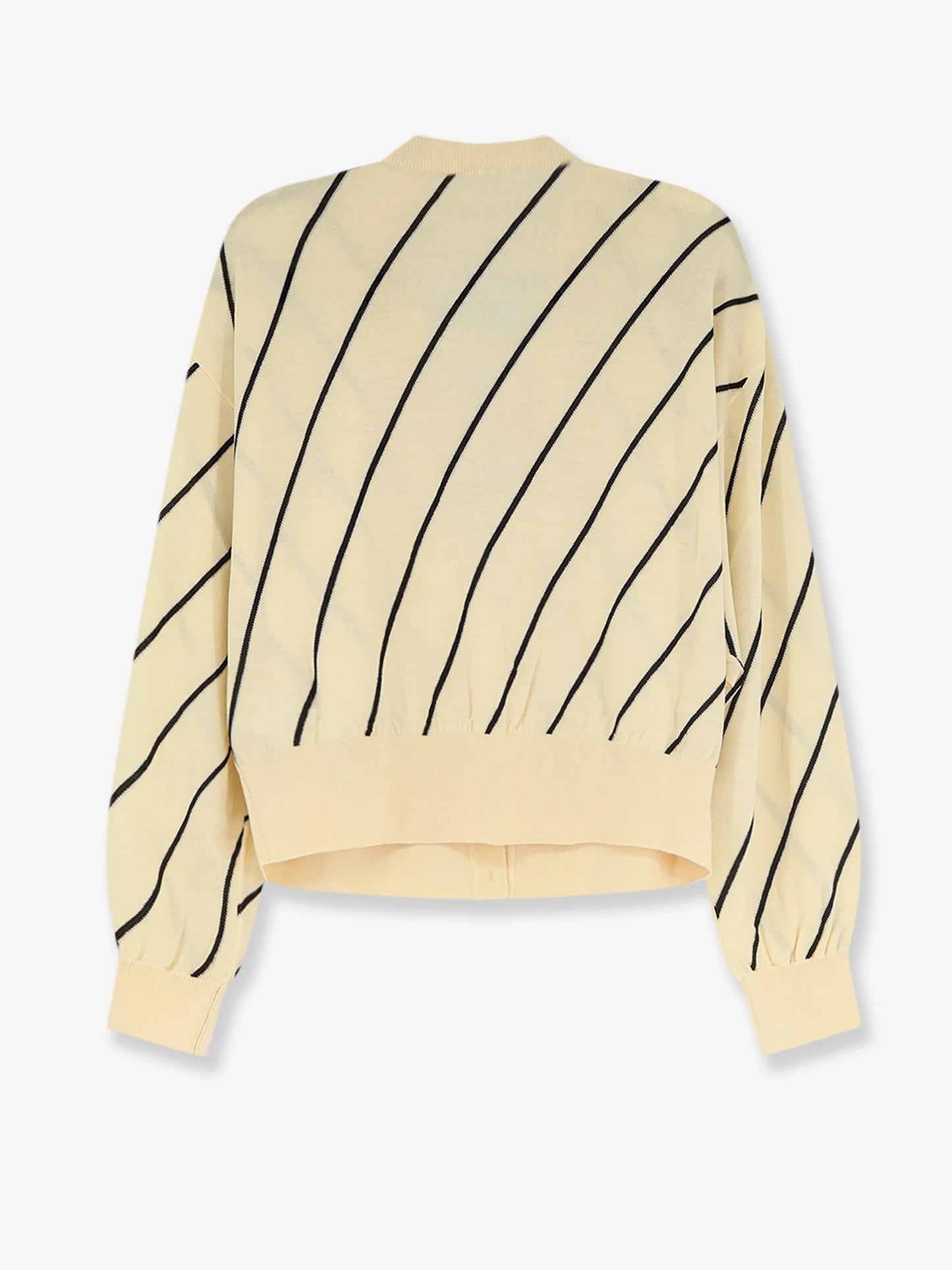 VERSACE - Wool blend cardigan with striped detail