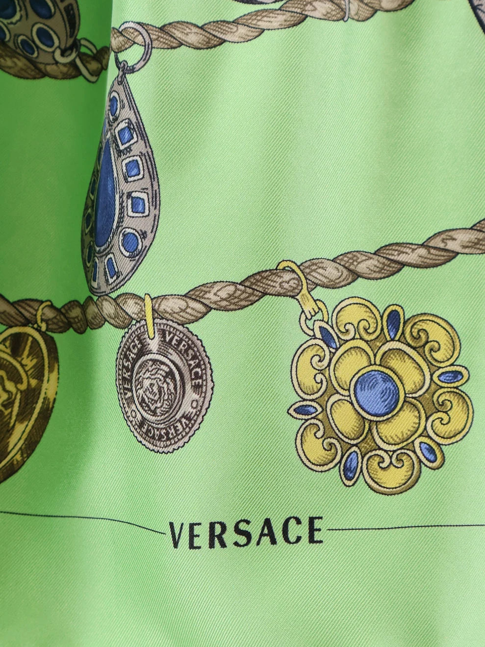 VERSACE - Printed silk twill mini dress