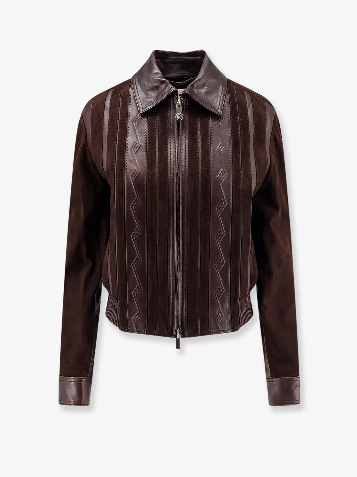 Versace Leather and suede jacket - Brown
