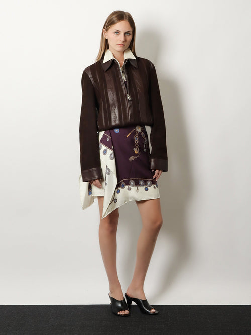 Versace Leather and suede jacket - Brown