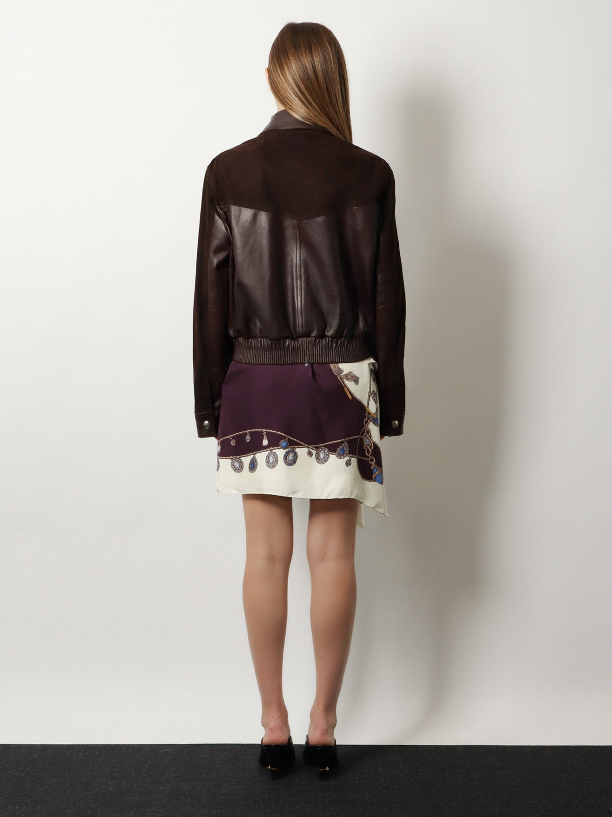 Versace Leather and suede jacket - Brown