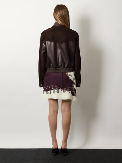 Versace Leather and suede jacket - Brown