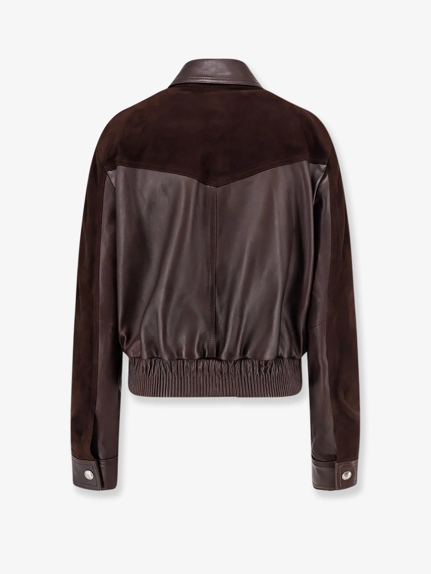 VERSACE - Leather and suede jacket