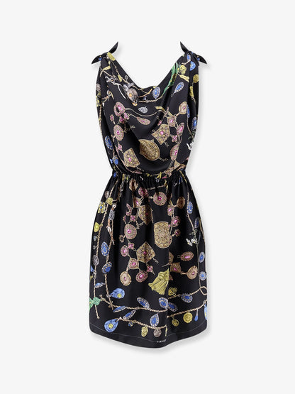 VERSACE - Printed silk twill midi dress