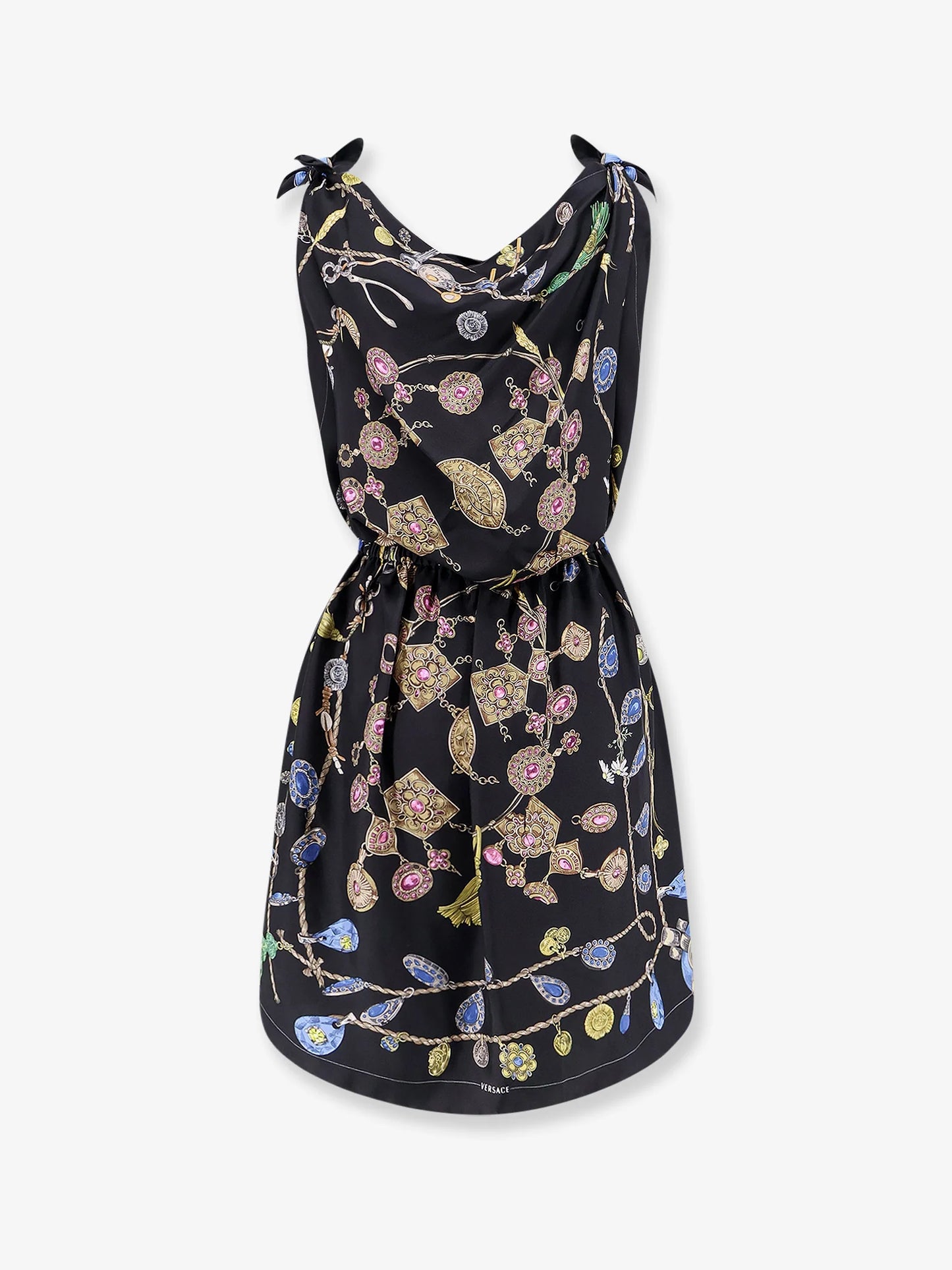 VERSACE - Printed silk twill midi dress