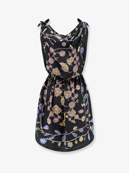 VERSACE - Printed silk twill midi dress