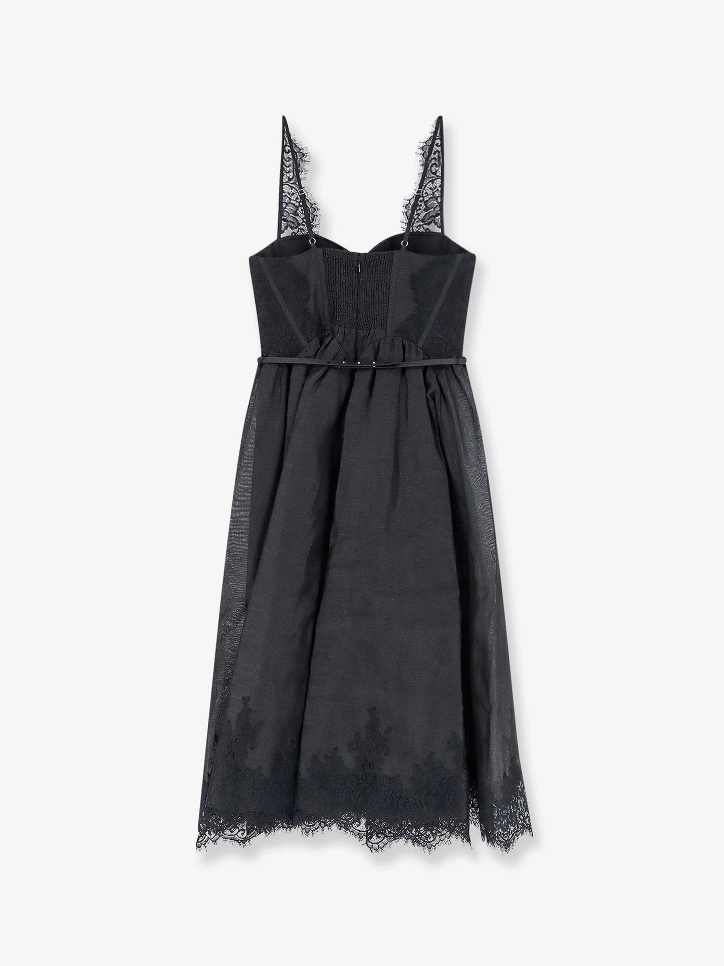 ZIMMERMANN - Valiant midi dress in linen and silk blend