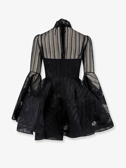 Zimmermann Valiant Lantern Mini Dress - Black