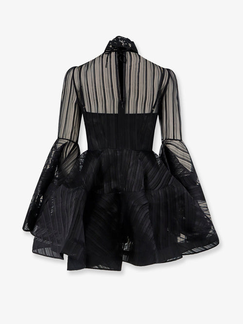 Zimmermann Valiant Lantern Mini Dress - Black