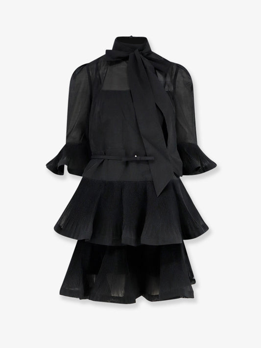 Zimmermann Short pleated dress - Black