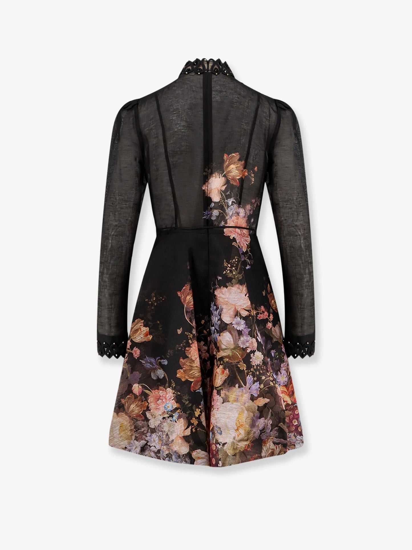 ZIMMERMANN - Valiant Embellish Mini Linen and Silk Dress