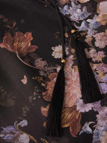ZIMMERMANN - Valiant Embellish Mini Linen and Silk Dress