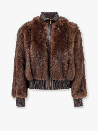 Zimmermann Valiant Faux Fur Jacket - Brown