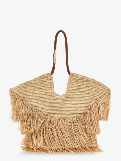 Zimmermann Goldentime raffia shoulder bag - Naturale